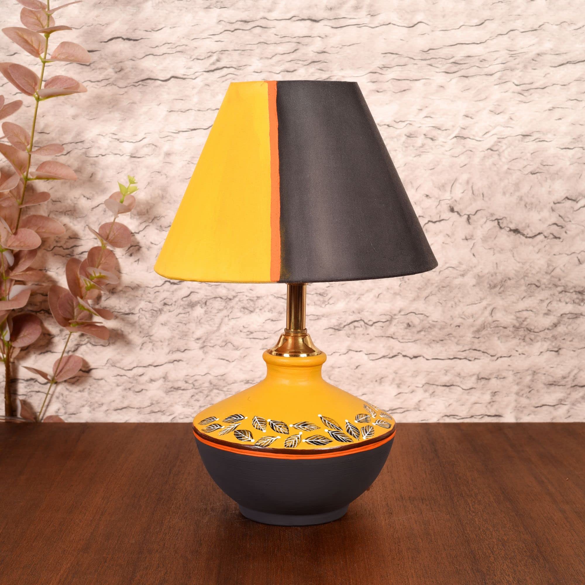 AAKRITI ART CREATIONS Sunflower Dreams Terracotta Table Lampshade-image-47