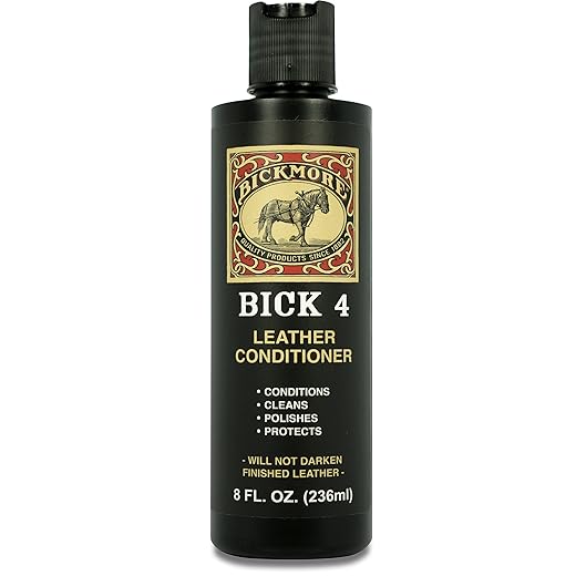 Bickmore Bick 4 Leather Conditioner 8 oz - Cleaner & Conditioner - Restore Polish & Protect All Smooth Finished Leathers