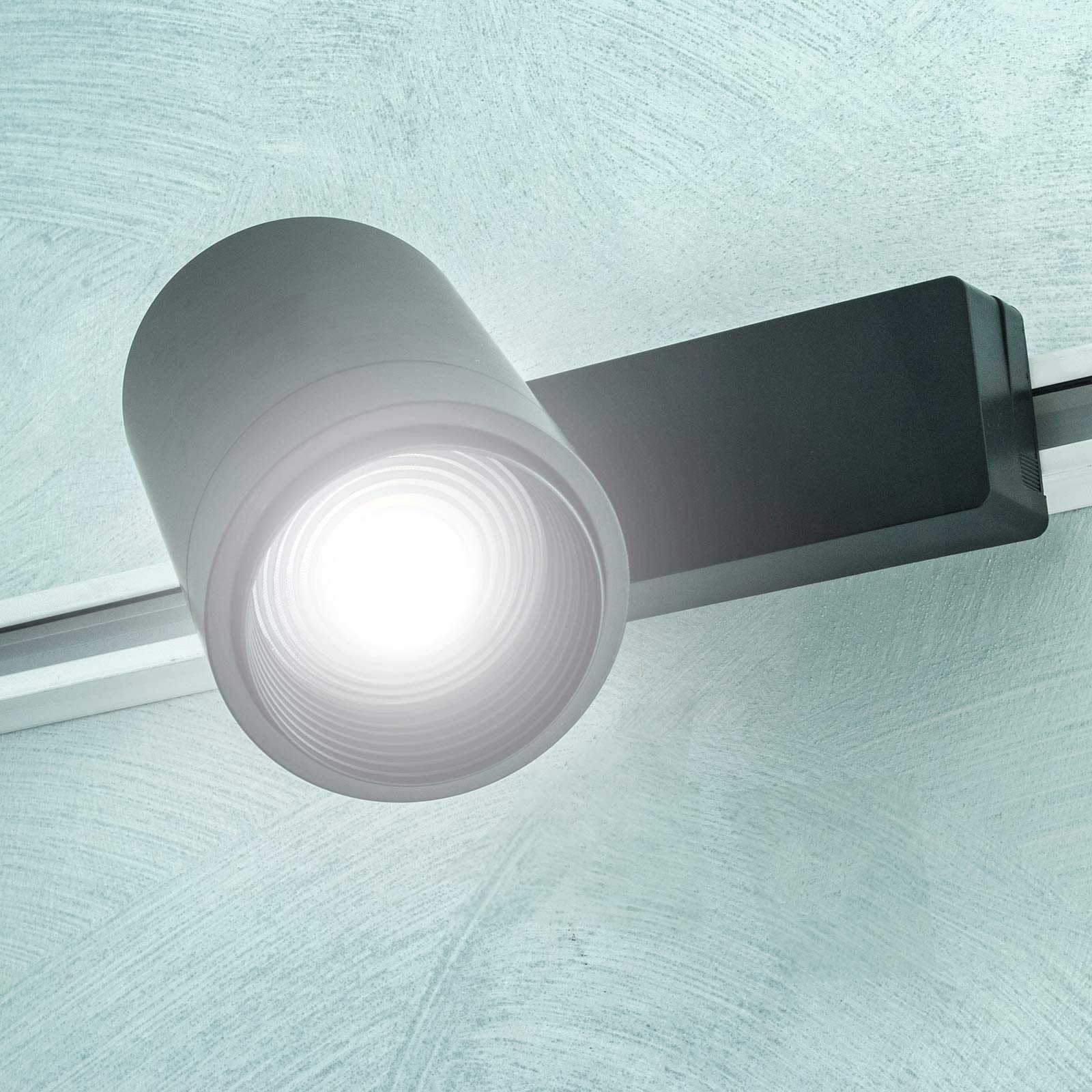 Foco Track riel LED bifásico 30 W zoom CCT luz de 2700 K a 6500 K 230 V tienda