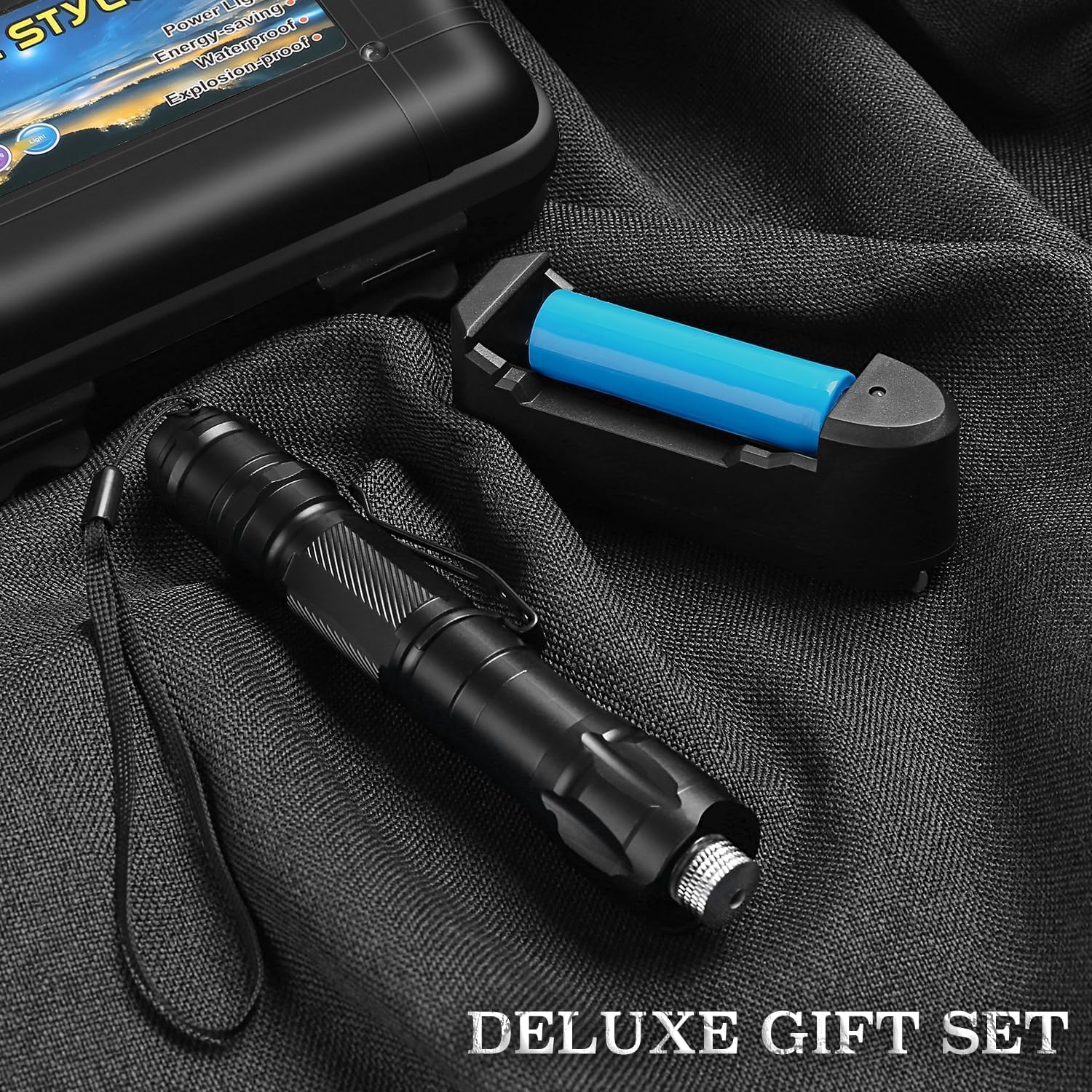 4000 Ultra-High Lumens Iaser P0lNTER with Rechargeable Set - Aluminum Alloy with 5 Modes for Outdoor and Emergency Use (Red) — view 7