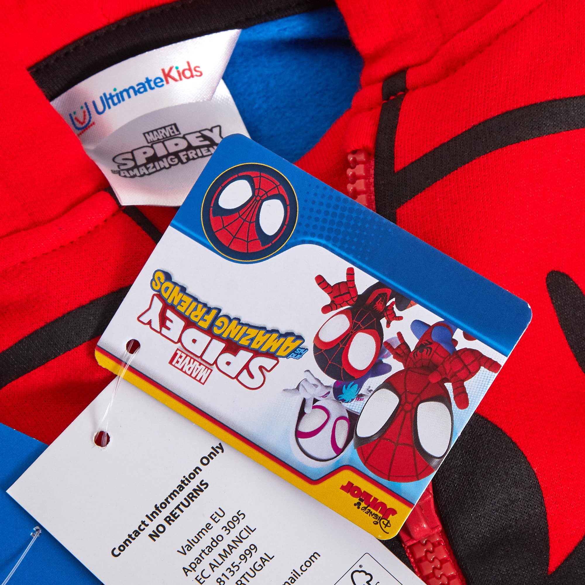 Sweat à capuche zippé pour enfants Spidey et ses amis incroyables Miles Morales Ghost Spider ou Spidey
