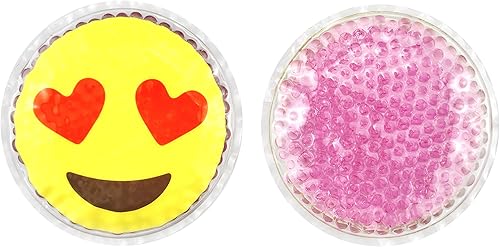 Miniatura 3 de FOMI Care - Paquete de 4 paquetes de hielo Hot Cold Kids Emoji Boo Boo  Divertido envoltorio de cuentas de gel para niños  Alivio del dolor para