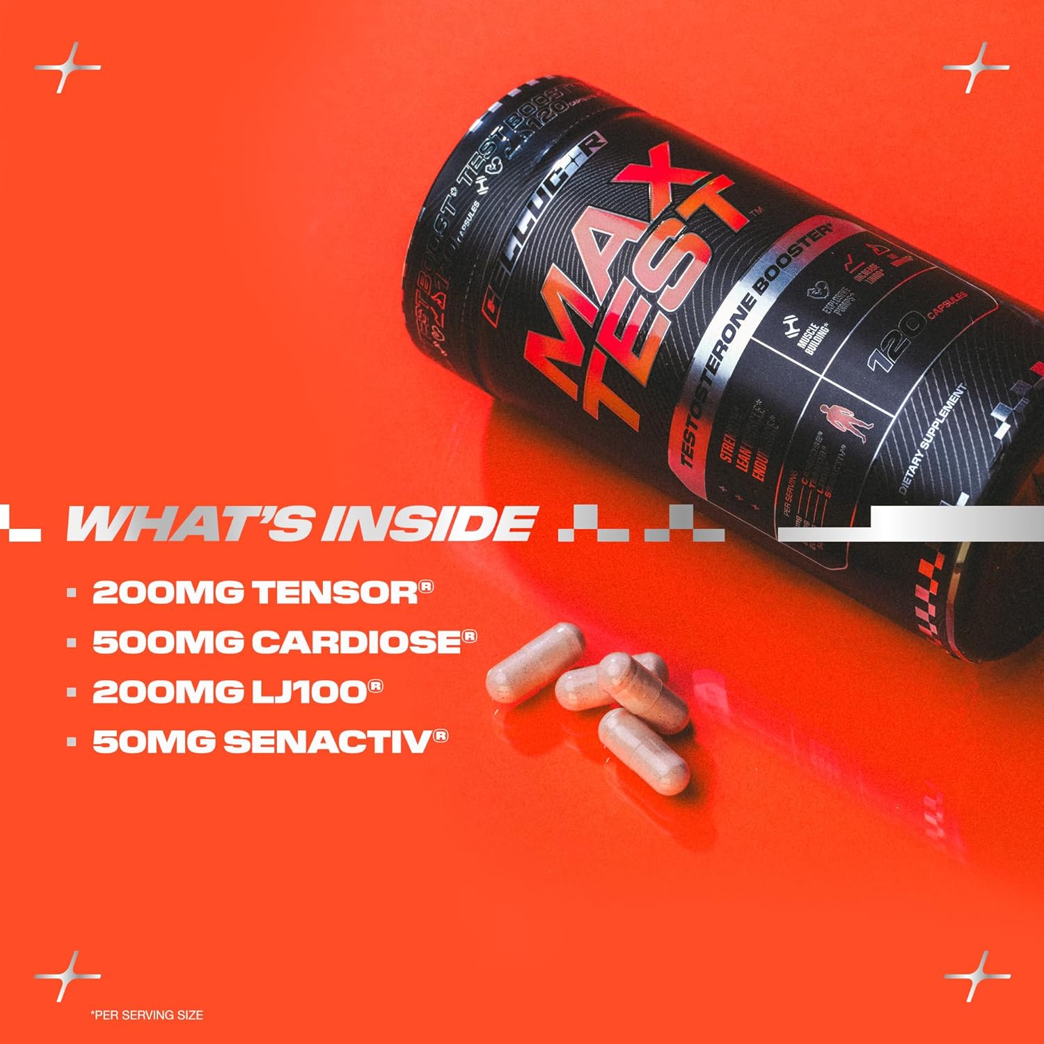 Cellucor Max Test™ Testosterone Booster | 120 Capsules - Image 3