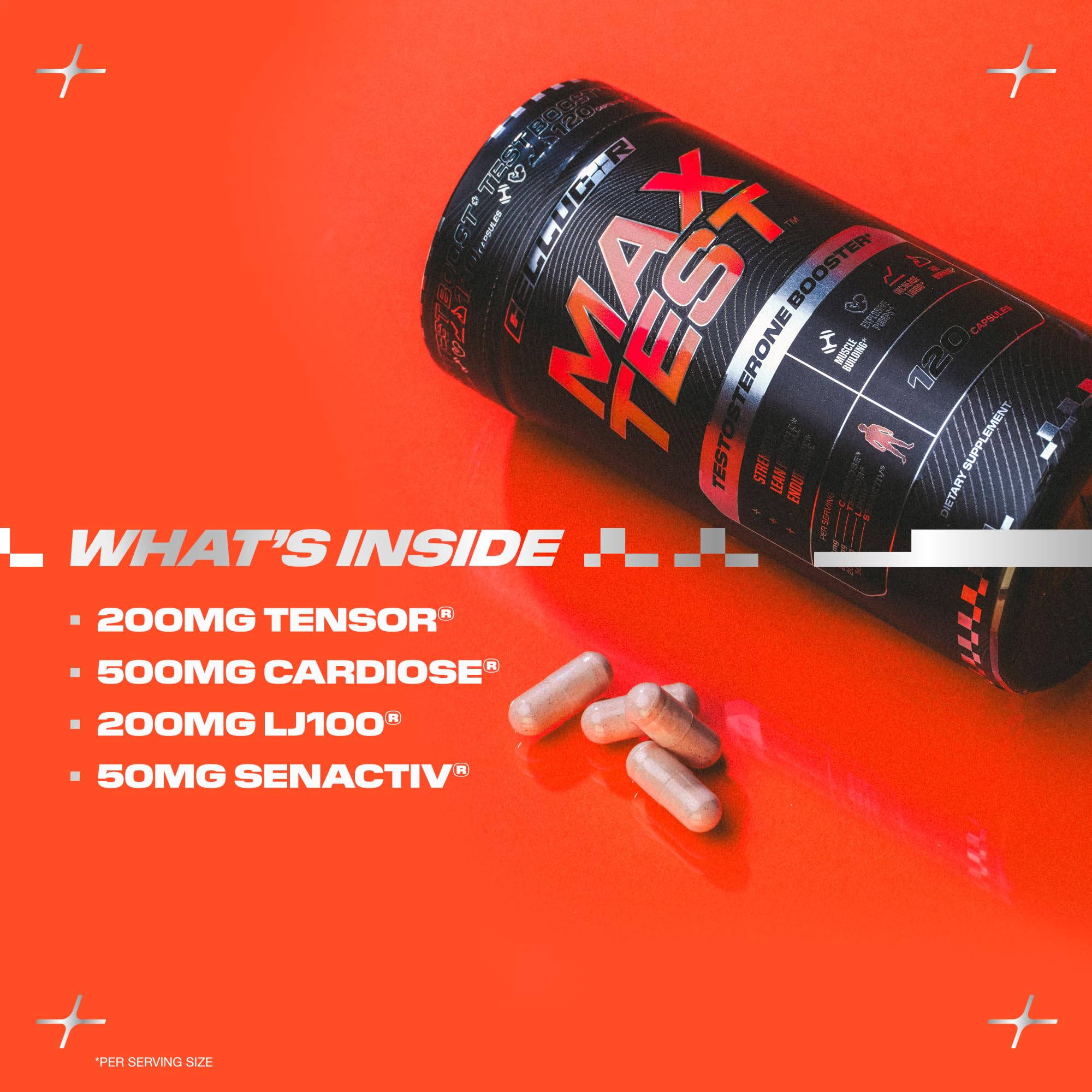 Cellucor Max Test Testosterone Booster, 120 Capsules — Amazon image 3
