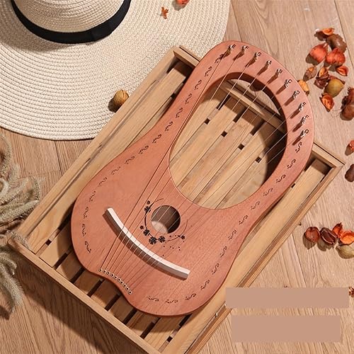 Arpa de lira de madera maciza de 16 cuerdas, instrumentos portátiles para principiantes, fáciles de aprender musicales (color  10 tonos de color de disponible en Yaxa El Salvador