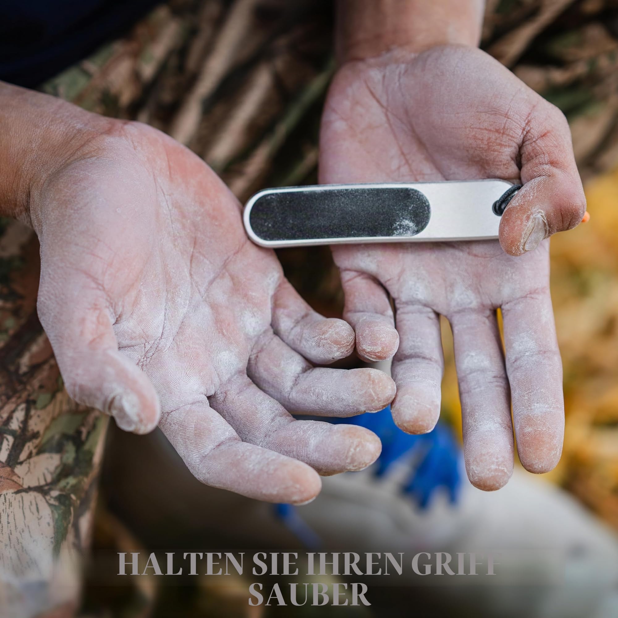 Climbskin Professionelle Aluminiumfeile mit 10 Ersatzminen | ergonomisch, leicht und langlebig | pflegt die Haut und entfernt Schwielen und Härten | Klettern, Crosstrainning und Fitness