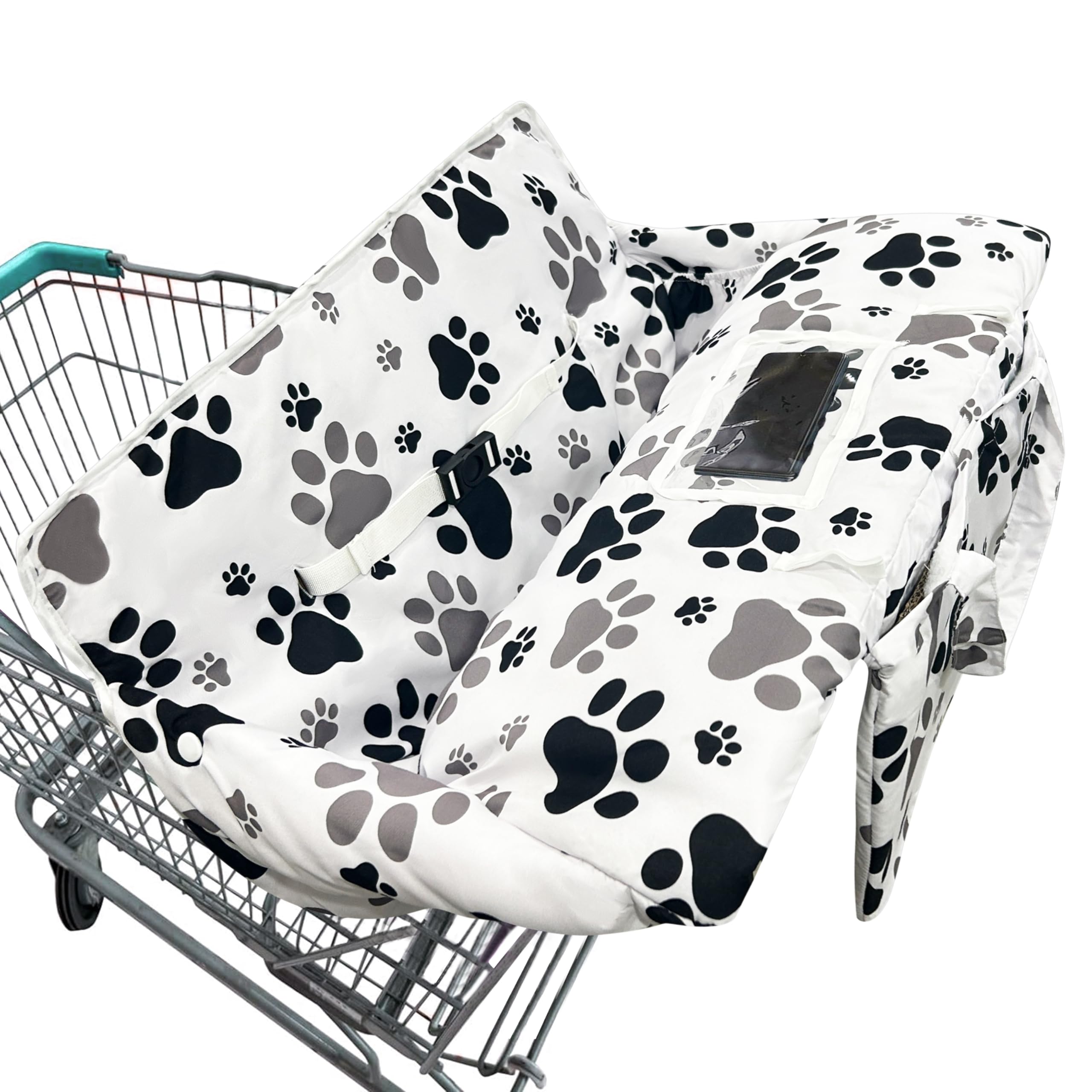 Shopping Cart Cover for Baby,2-in-1 Baby Cart Covers with Portable Cloth Bag Cart Seat Pad for Babies Grocery Cushion Cover Restaurant,Suitable for