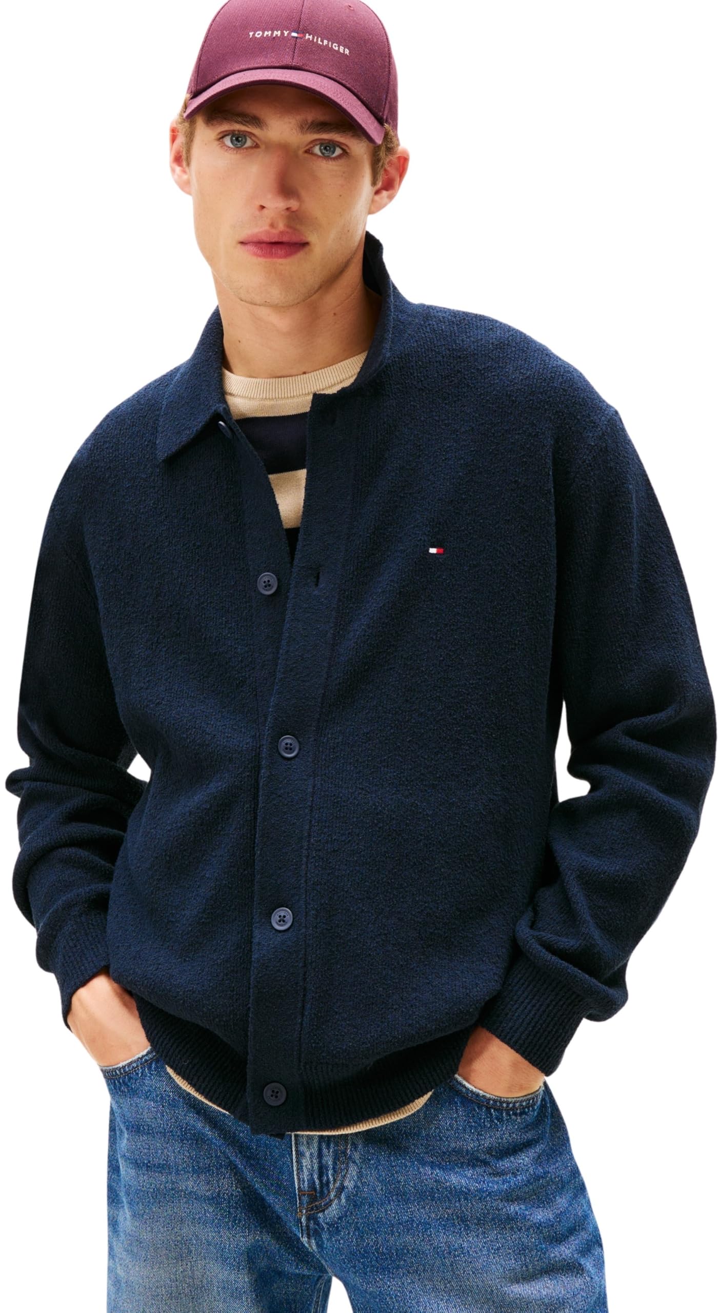 Tommy Hilfiger Suéter cárdigan Textured Polo Hombre