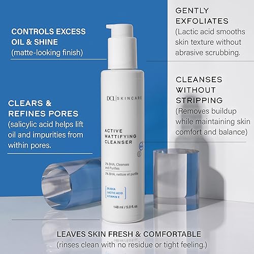 Miniatura 2 de DCL Skincare Active - Limpiador matificante con ácido salicílico al 2%, 5.0 onzas líquidas