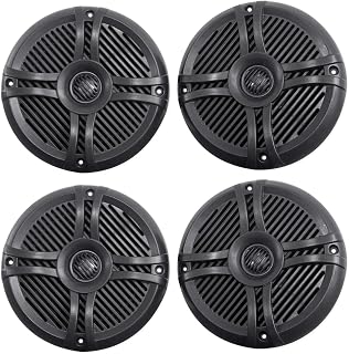 Rockville RMSTS65B Black 6.5 in 800-Watt Peak/200-Watt RMS 2-Way Waterproof Marine Boat Speakers, UV and Saltwater Resistant, for Boats, ATVs, and Outdoor Audio Systems, 4-Piece