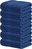 Vista 50 de Infinitee Xclusives Juego de 4 toallas de baño blancas de alta calidad para baño (27 x 54 pulgadas), toallas de baño 100% algodón hilado en anillo