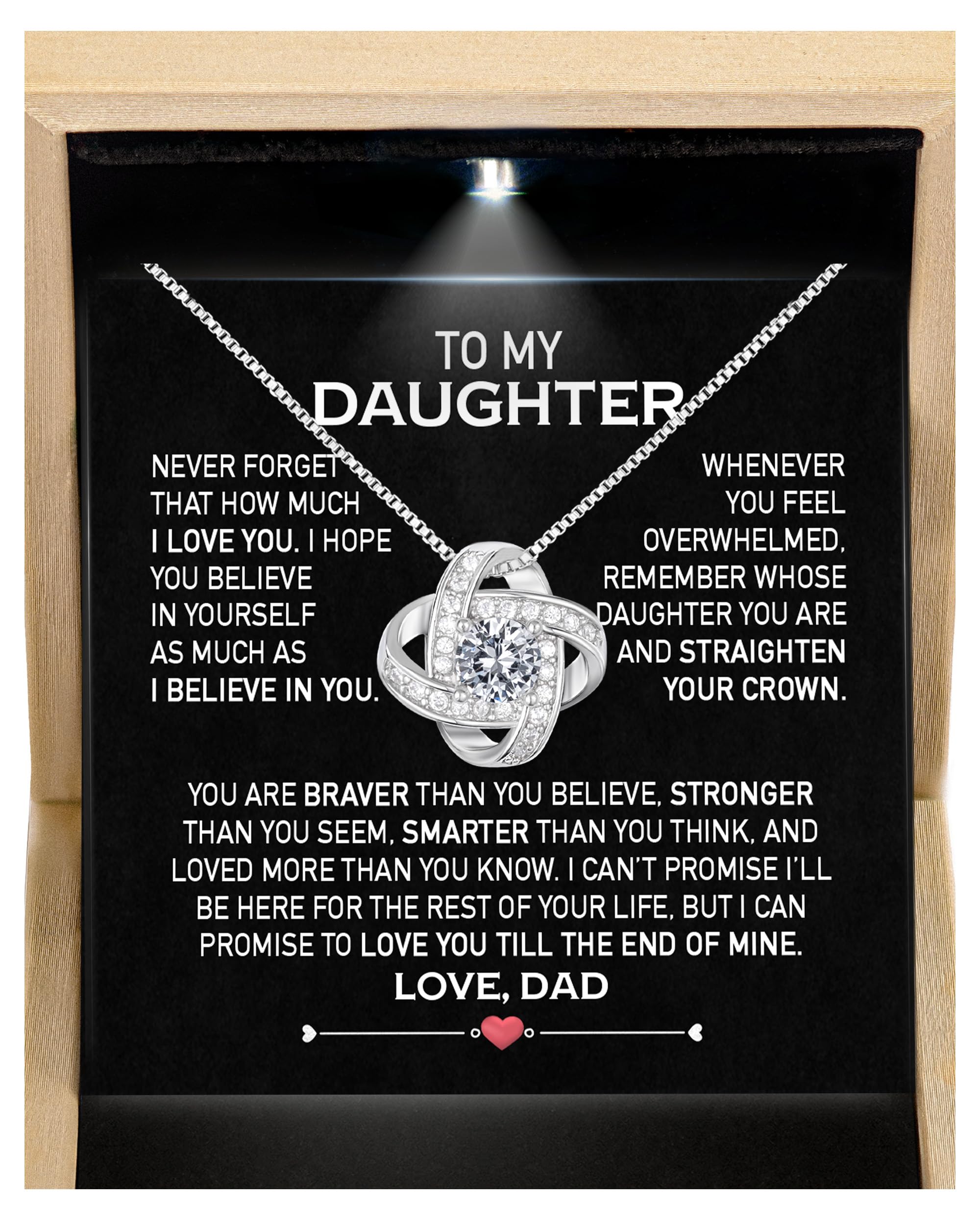 Larvincy To My Daughter Necklace From Dad