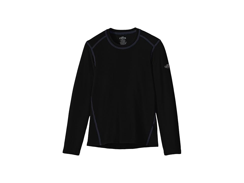 Hot Chillys Kids Originals Crew Neck (Little Kids/Big Kids) (Black) Kid's Clothing INTERNATIONAL SHIPPING