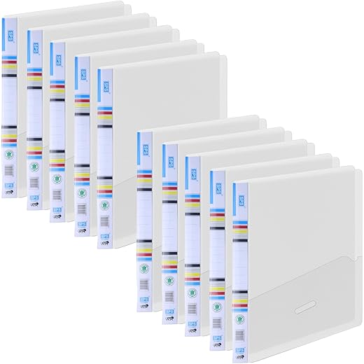SPS Transparent Report File – Set of 10 | Plastic File for A4 Documents | for Office, School & Home | Holds Up to 150 Sheets | Best for Interviews and Reports
