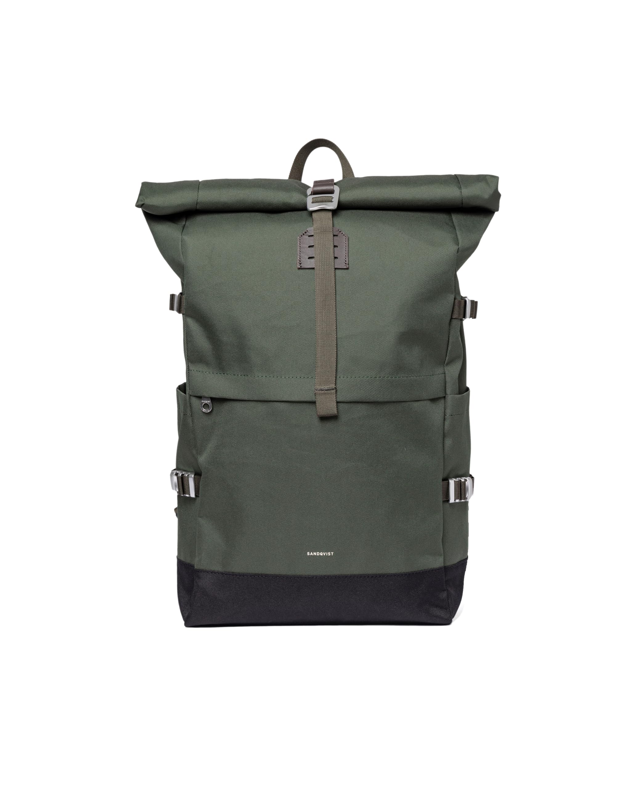 Sandqvist Icon Rolltop Backpack 16”, 26L, Green, Laptop Backpack, 16" Laptop Compartment, Water-Resistant, Recycled Materials