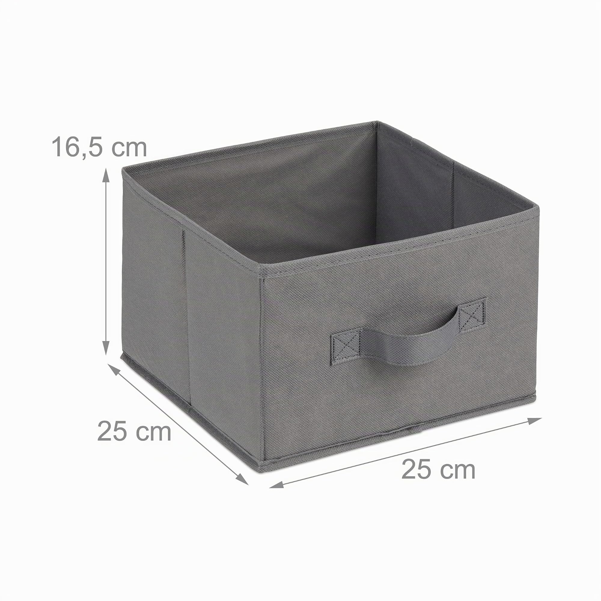 Relaxdays Estantería Baño con 3 Cestas Plegables, Almacenaje, Repisa Pequeña con Cajones, 65x28x25,5 cm, Gris