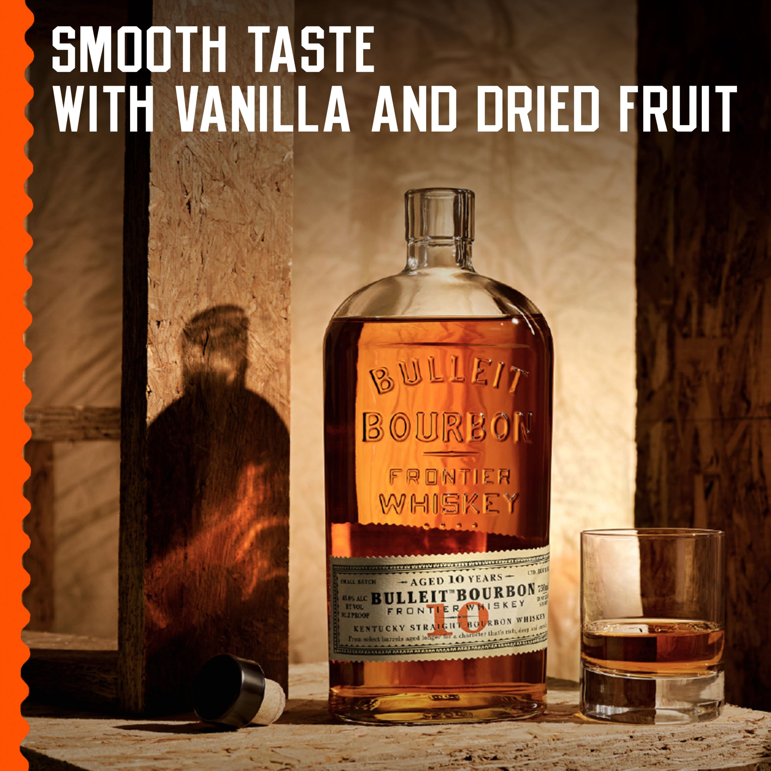 Bulleit Bourbon 10 Años, whisky americano, 700 ml