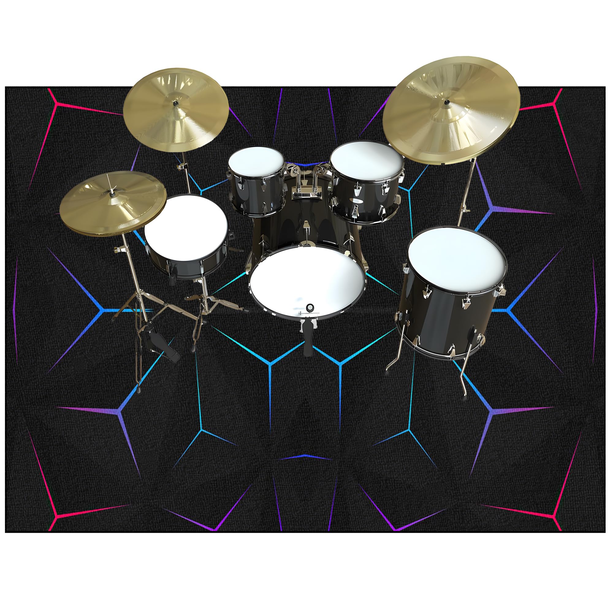 Dywan perkusyjny, izolacja akustyczna, profesjonalny elektroniczny jazz, zestaw do perkusji basowej, werbla, perkusji i innych instrumentów, 210 x 180 cm