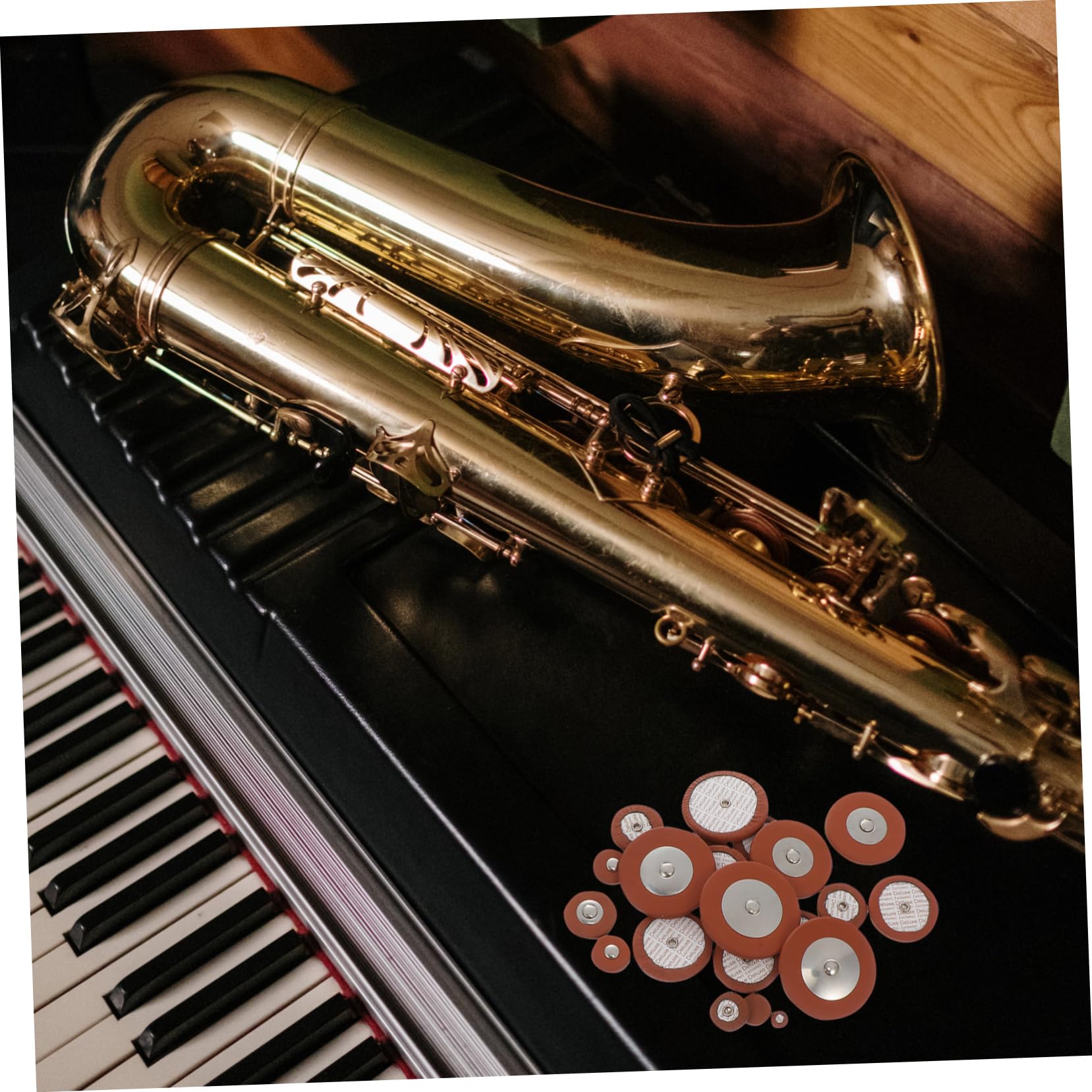 TOYANDONA Altsaxophon Zufällige Farbe zur Wartung und Ersatz Beschädigter Teile Reparaturset mit Metall und Sheepskin Teilen Geeignet für Selbstgemacht Enthusiasten und Saxophonliebhaber