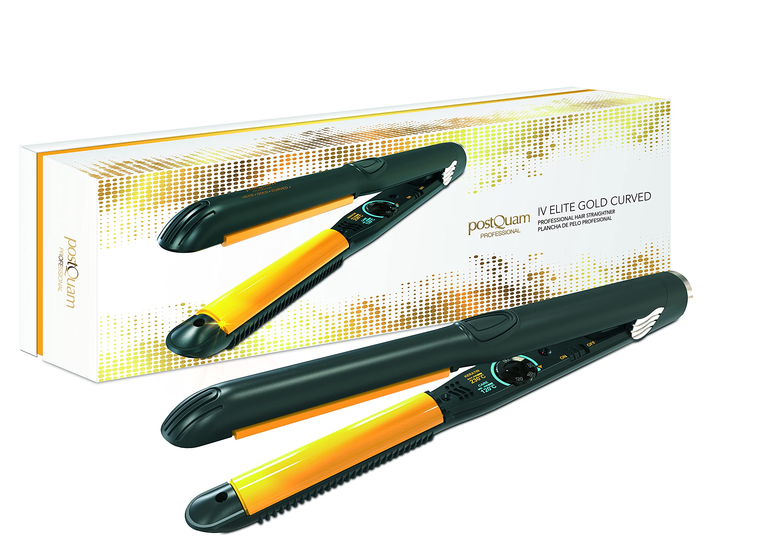 Plancha de Pelo Gold Styler Volume Round Hair Straightener – Tecnología Avanzada, Ideal para Alisar y Crear Ondas – Cuidado Profesional del Cabello