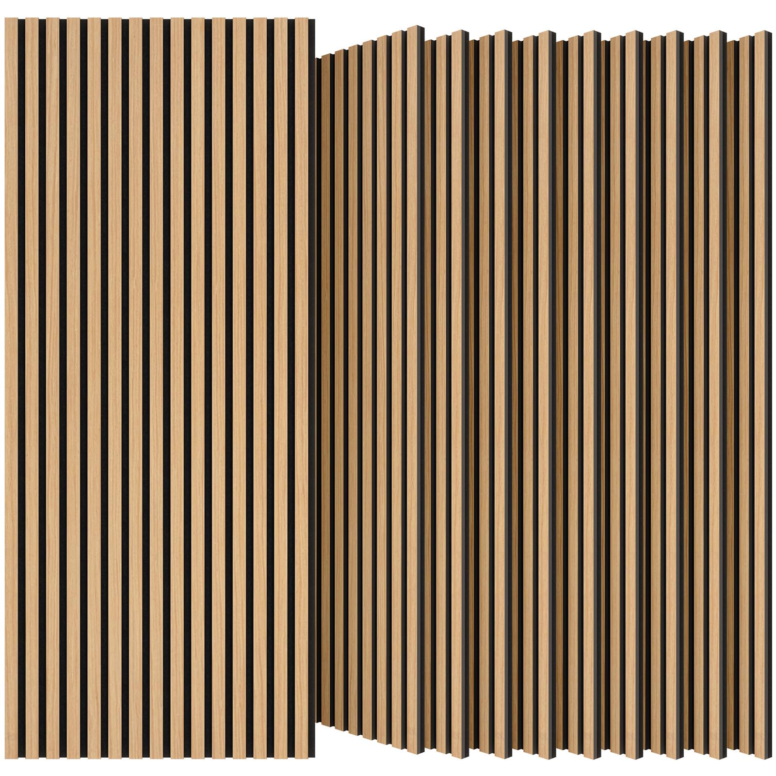 TONOR Panneau Mural Decoratif de Bois,120x60-7.2㎡, 10 Pièces, Teck