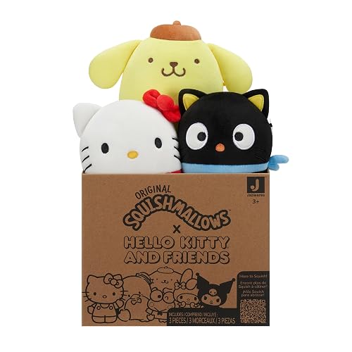 Squishmallows Original Sanrio Hello Kitty and Friends 5in Mystery 3-Pack – Official Jazwares Plush (Little)
