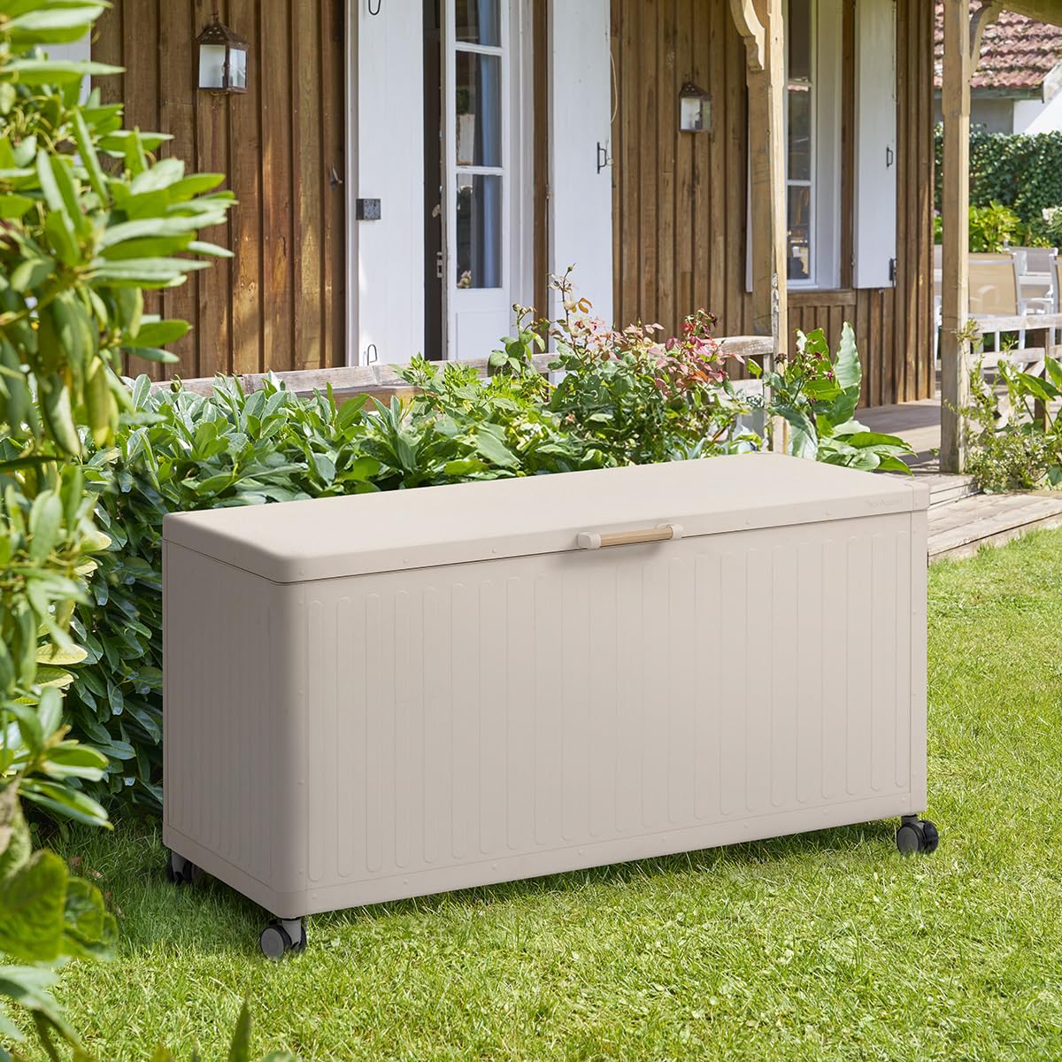Hespéride - Coffre de rangement edenio argile m 141,6 x 72 x 78cm en aluminium