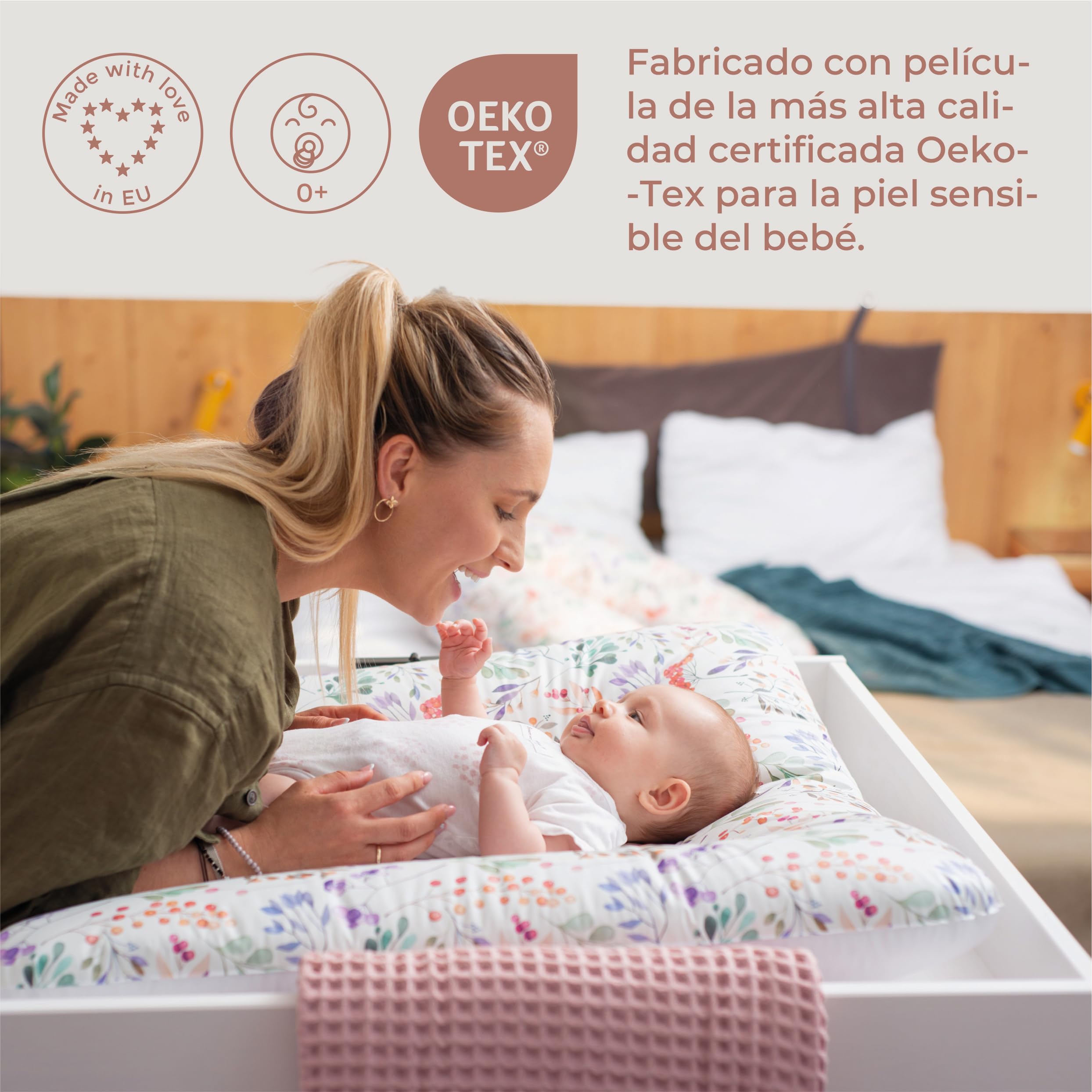 Ceba Baby® Cambiador Bebe - Cambiador suave para bebés - Almohadilla cambiadora lavable para Niños y Niñas - Certificado Öko-Tex - Impermeable - 70x50 cm - océano