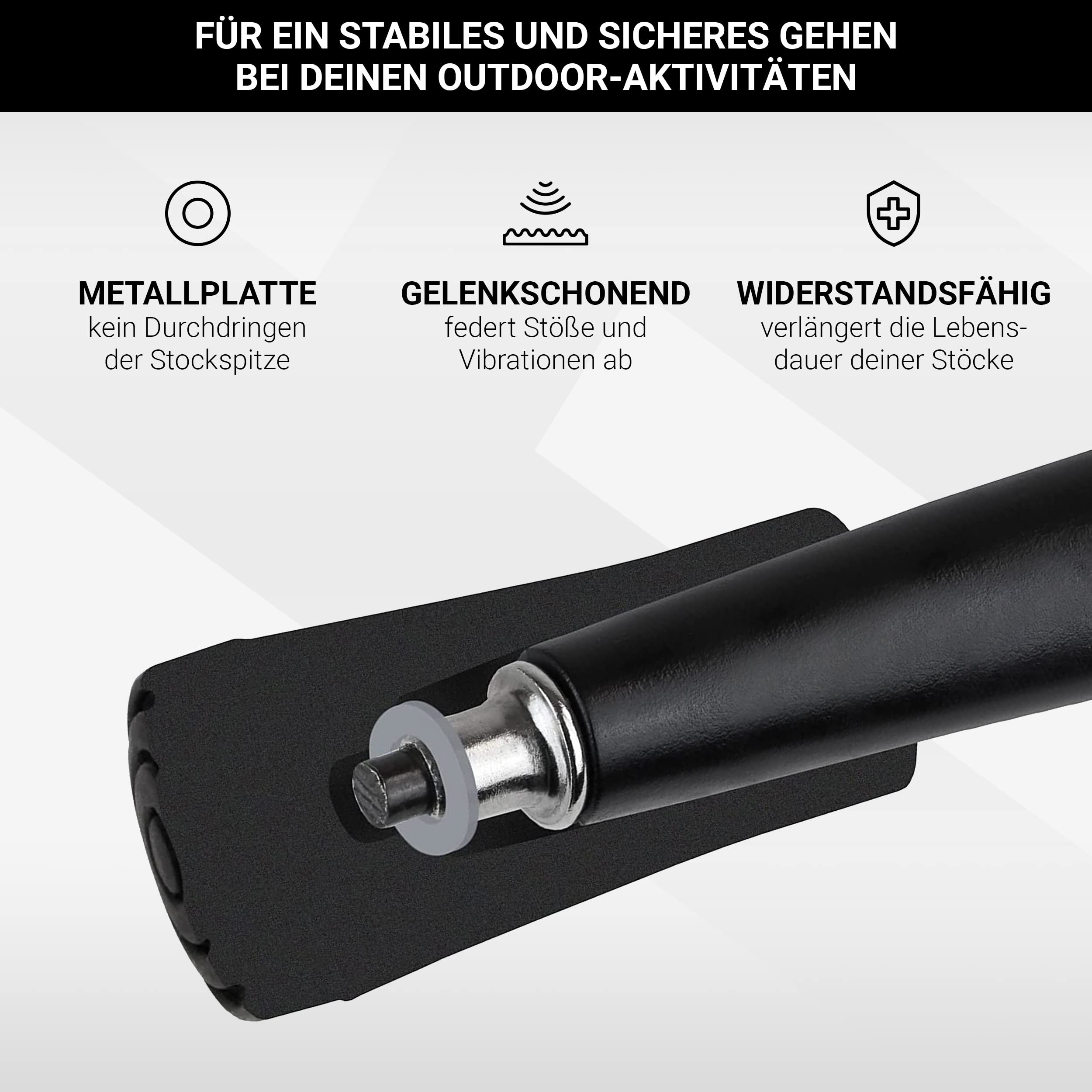 12 Pezzi Pad Per Bastoncini Nordic Walking - Adatti A Tutti I Modelli, Rotondi E In Plastica Di Alta Qualità - Foto 4