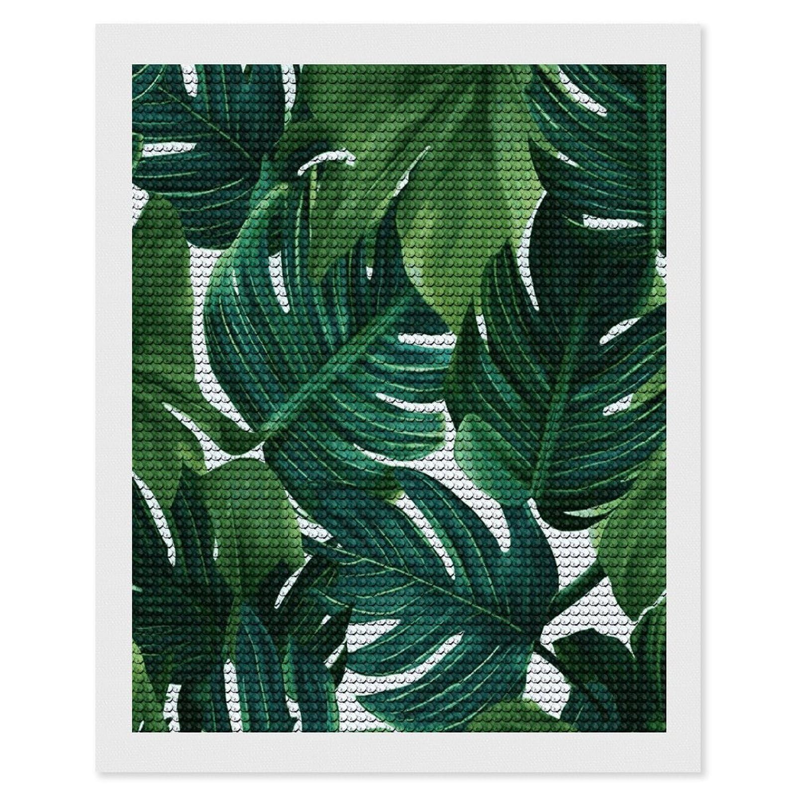 JTREHY Banana Leaves Diamond Art Kits Personalized DIY Round Diamond Painting Kits for Beginner Full Drill Diamonds Dots Paintings for Adults Gem Art Crafts Home Decor