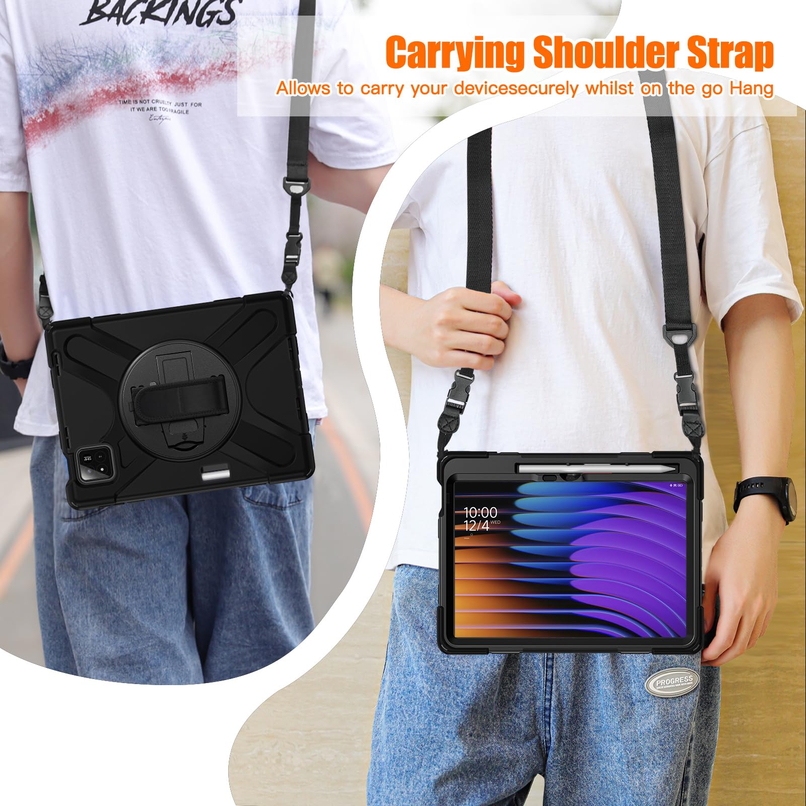 Cover per Xiaomi Pad 7 / Xiaomi Pad 7 Pro 11.2''2024 con pennino Custodia Silicone Morbida TPU Ultra-Sottile AntiGraffio Antiurto Case, Nero