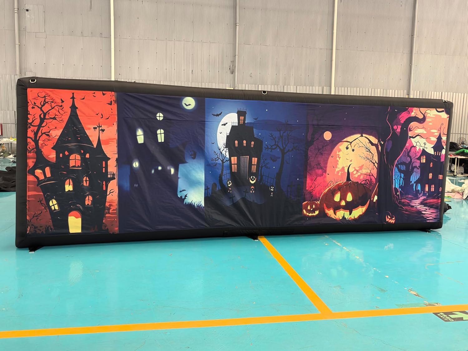 6x4m Halloween Themed Inflatable Maze Labyrinth Amusement Facility for Parties Event（20x13ft with Blower）