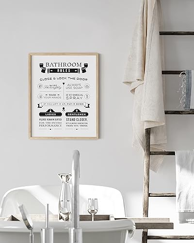 Miniatura 59 de HAUS AND HUES Decoración Divertida de Baño – Arte de Pared de Barba y Mullet, Letrero Humorístico de Baño, Impresión de Pared Divertida para Baño o