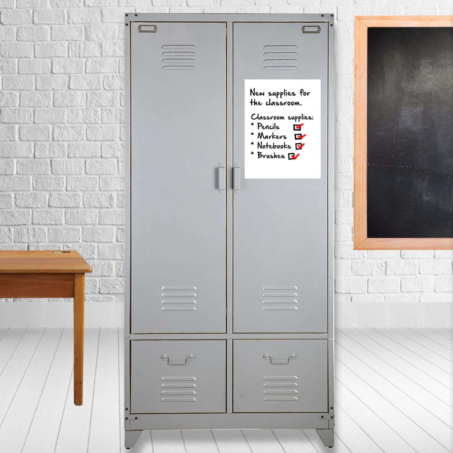 Dry Erase Magnetic Roll, Glossy White Write on/Wipe Off Magnet, 24 inches by Flexible Magnets (2 ft x 50 ft)