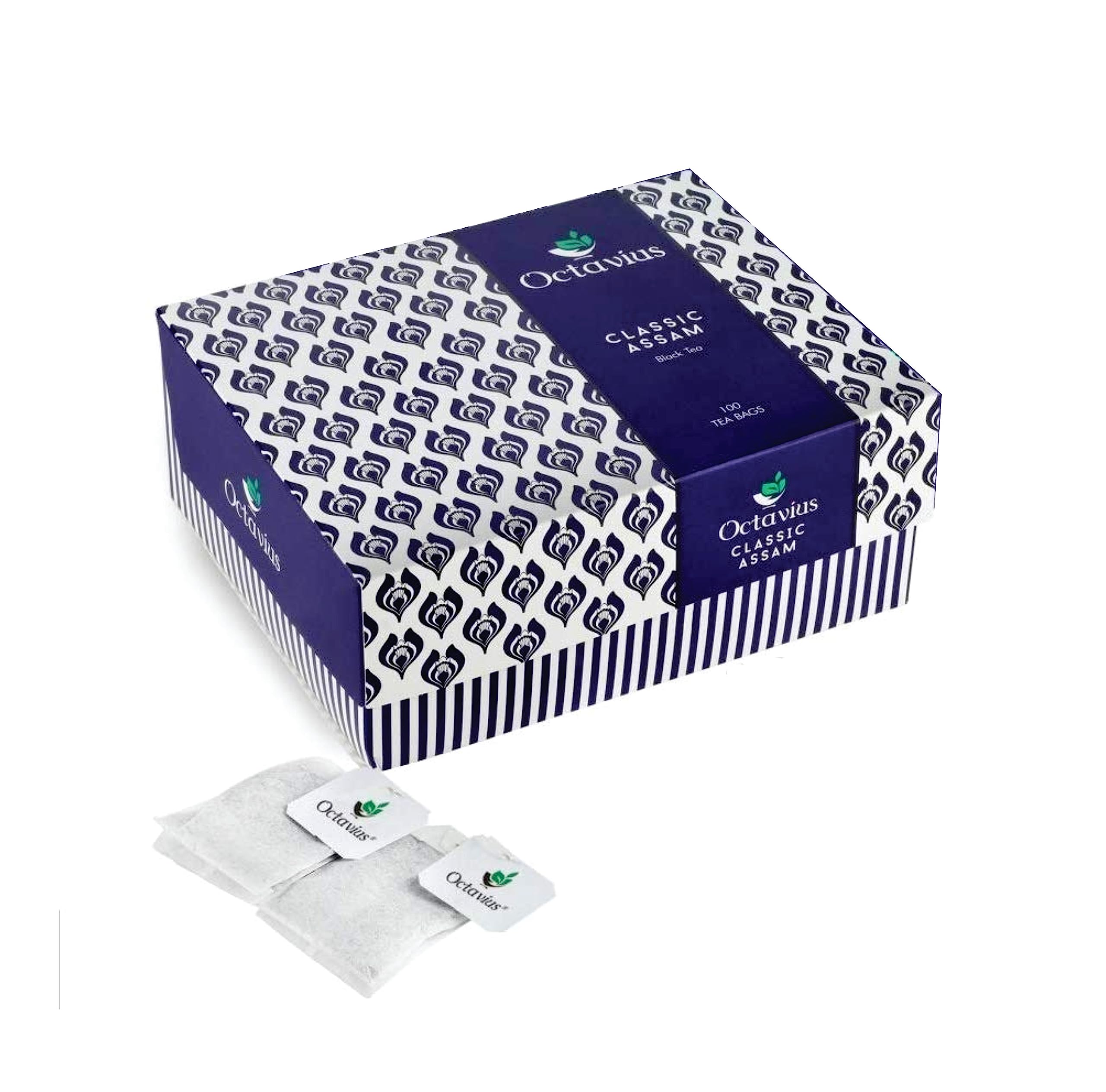 Classic Assam Black Tea - 100 Tea bags (2 Gm x 100 Teabag) | Strong Tea | Kadak Chai | 1 Teabag Can Make 2 Cups | English Breakfast Tea | Refreshing | Morning Tea | 100 Pieces