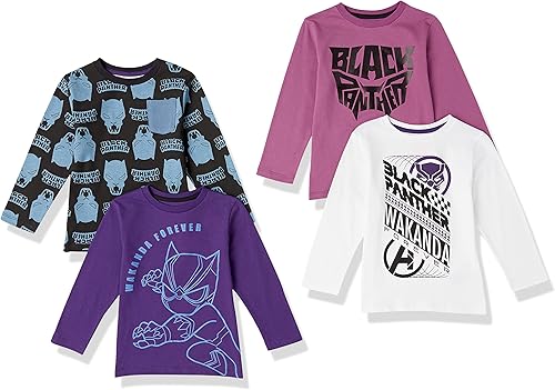 Camiseta de manga larga Spotted Zebra, marca Tienda, de Disney, Star Wars, Marvel, para niño