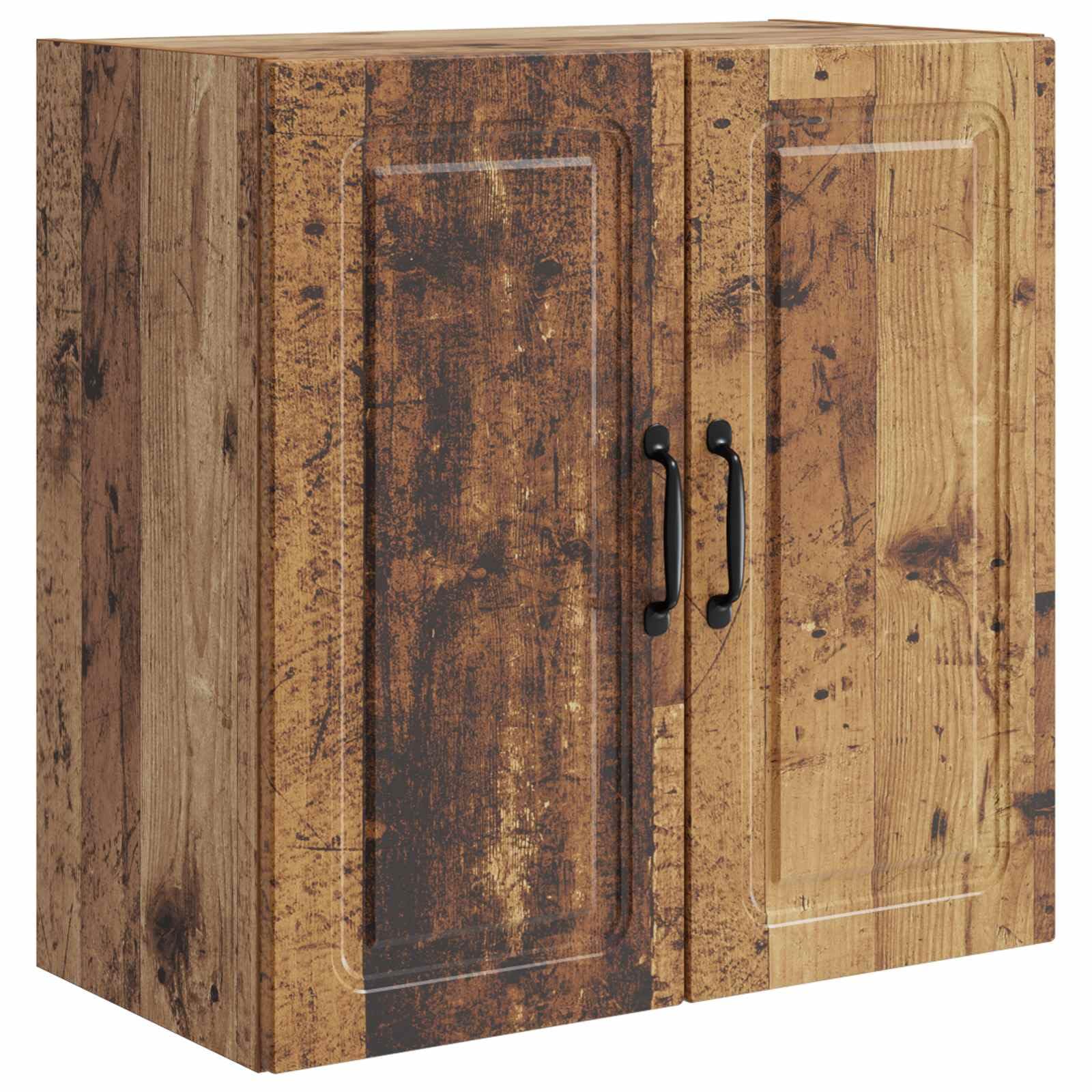 Hothingwell Szafka ścienna z płyty wiórowej 59x31x60 cm | Regulowane półki, przechowywanie biura w domu, łatwe w utrzymaniu, nowoczesny design