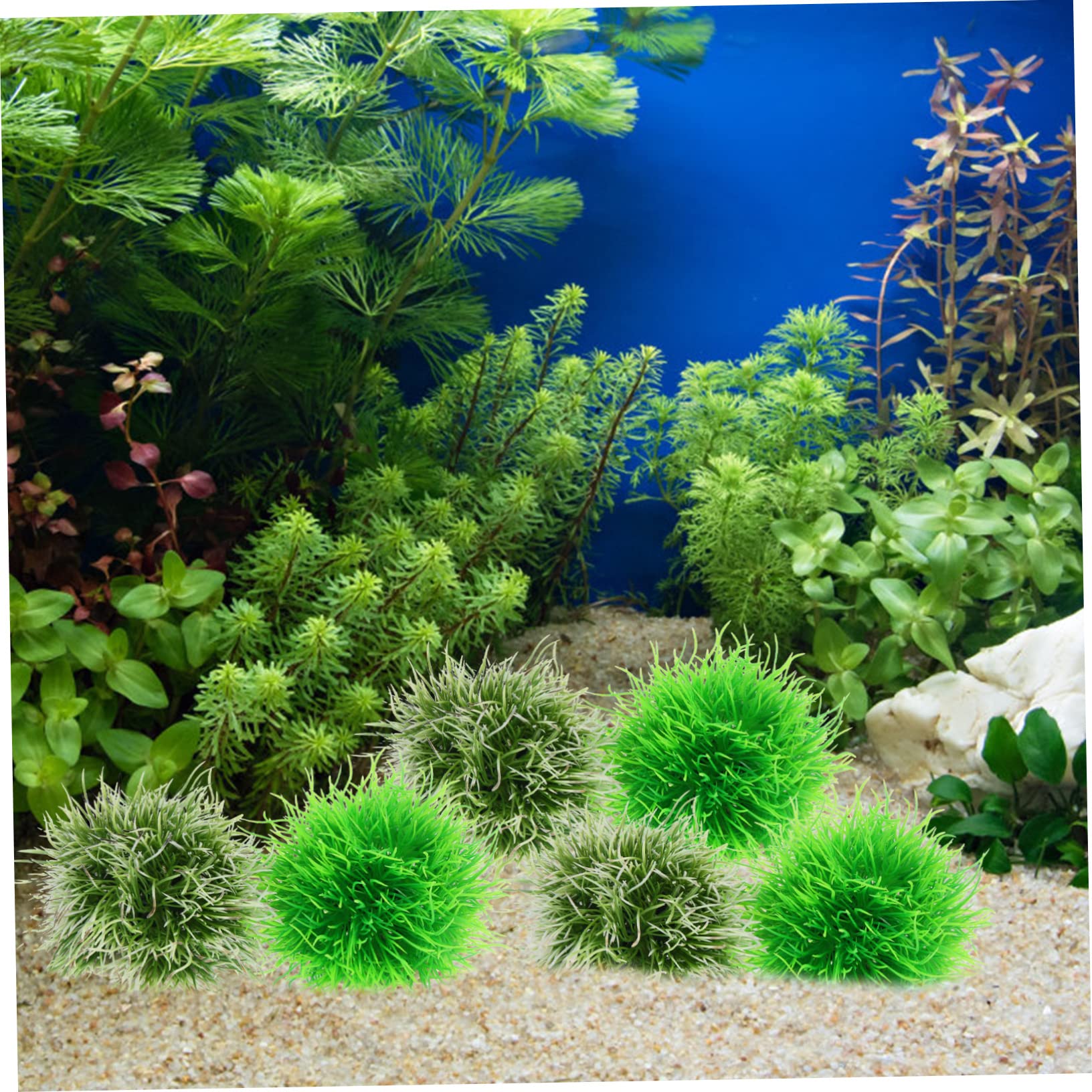 BESPORTBLE 8stücke Künstliche Pflanzen Für Aquarien Wasserpflanzen-Dekoration Für Fischbecken Lebendige Und Natürliche Für Teich Und Aquariengestaltung