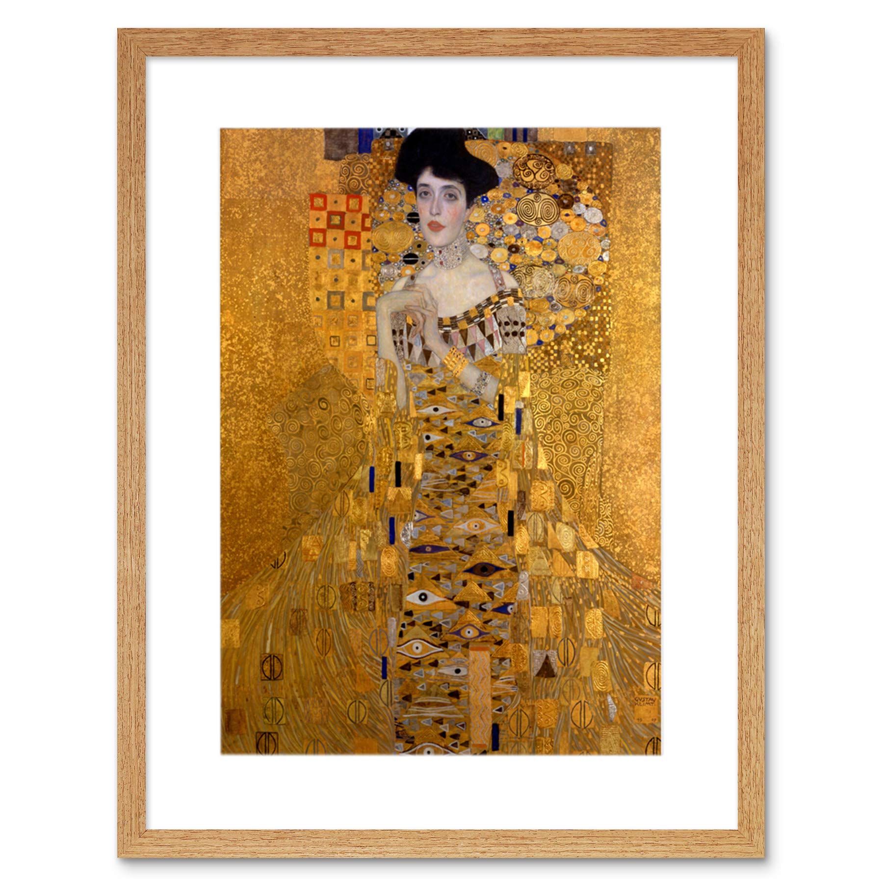 Wee Blue Coo Cultural Gustav Klimt Bloch Bauer Portrait Secession Abstract Art Framed Wall Art Print