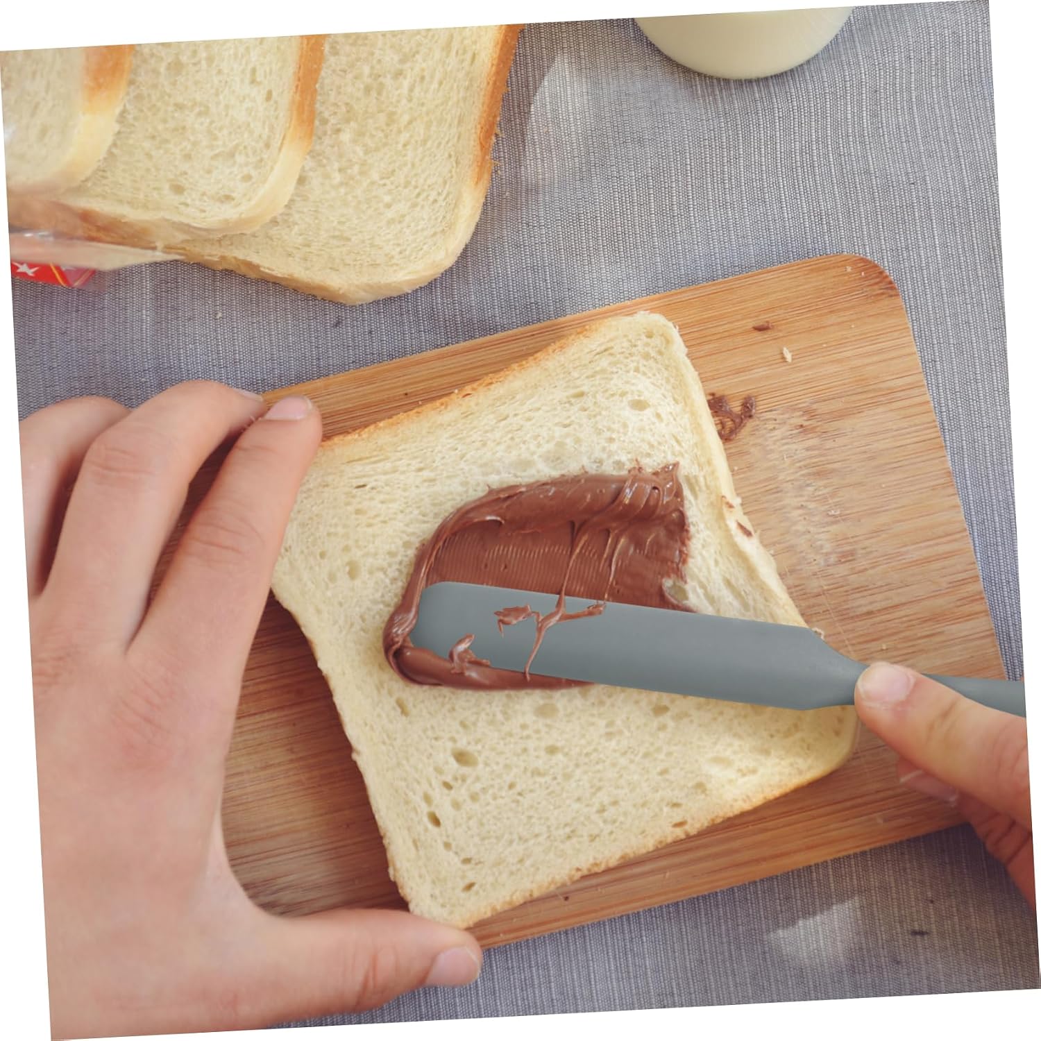 Ciieeo Food Grade Silicone Baking Spatula Small Gray Butter Scraper High Toughness Wear Resistant Cake Icing Scraper for Convenient Home Bakery Use with Hanging