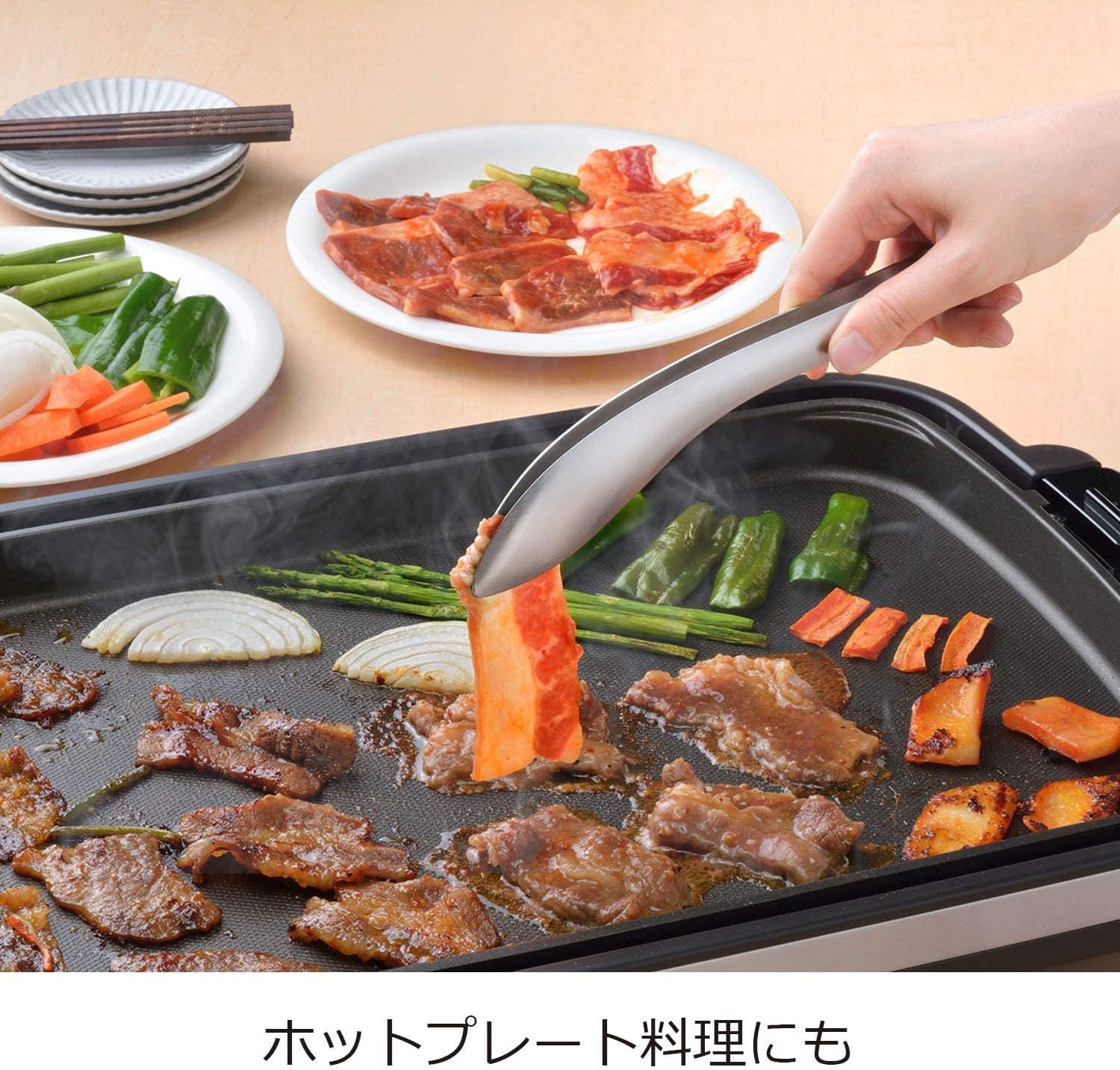 Oaks Leye TN1375 Tongs in Gift Box, Silver, Made in Japan