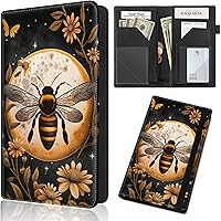 Vista 34 de Server Books for Waitress, Waiter Book Server Organizer with Zipper Pocket,PU Leather Waitress & Waitstaff Book Wallet with Card Slot Guest Check