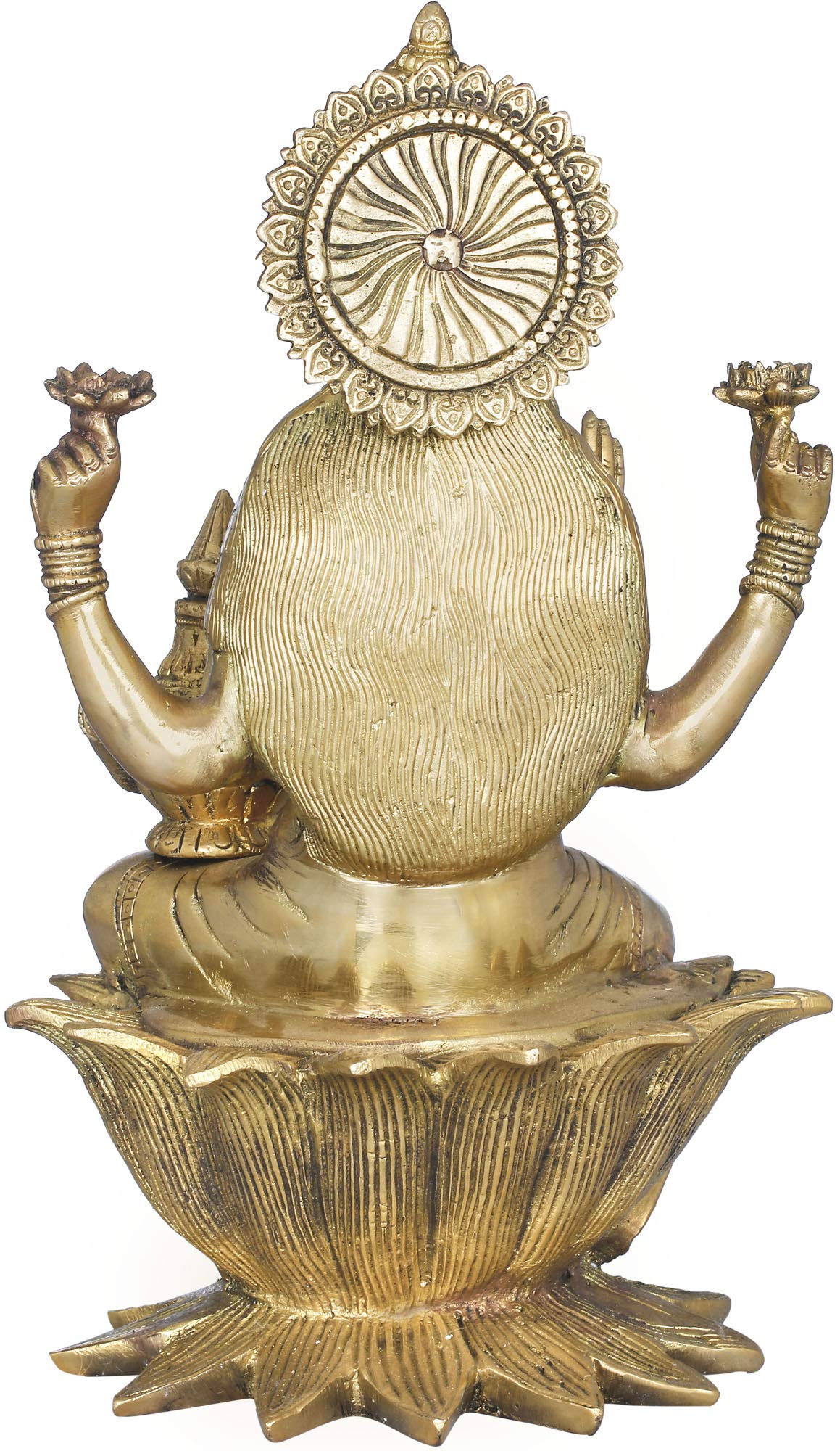 Poignée De Porte Déesse Laxmi En Laiton Antique – Pièce Unique Faite Main