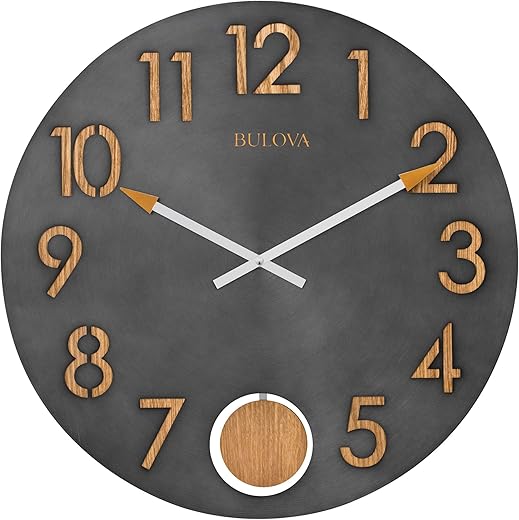 Bulova C4119 Flatiron Wall Clock