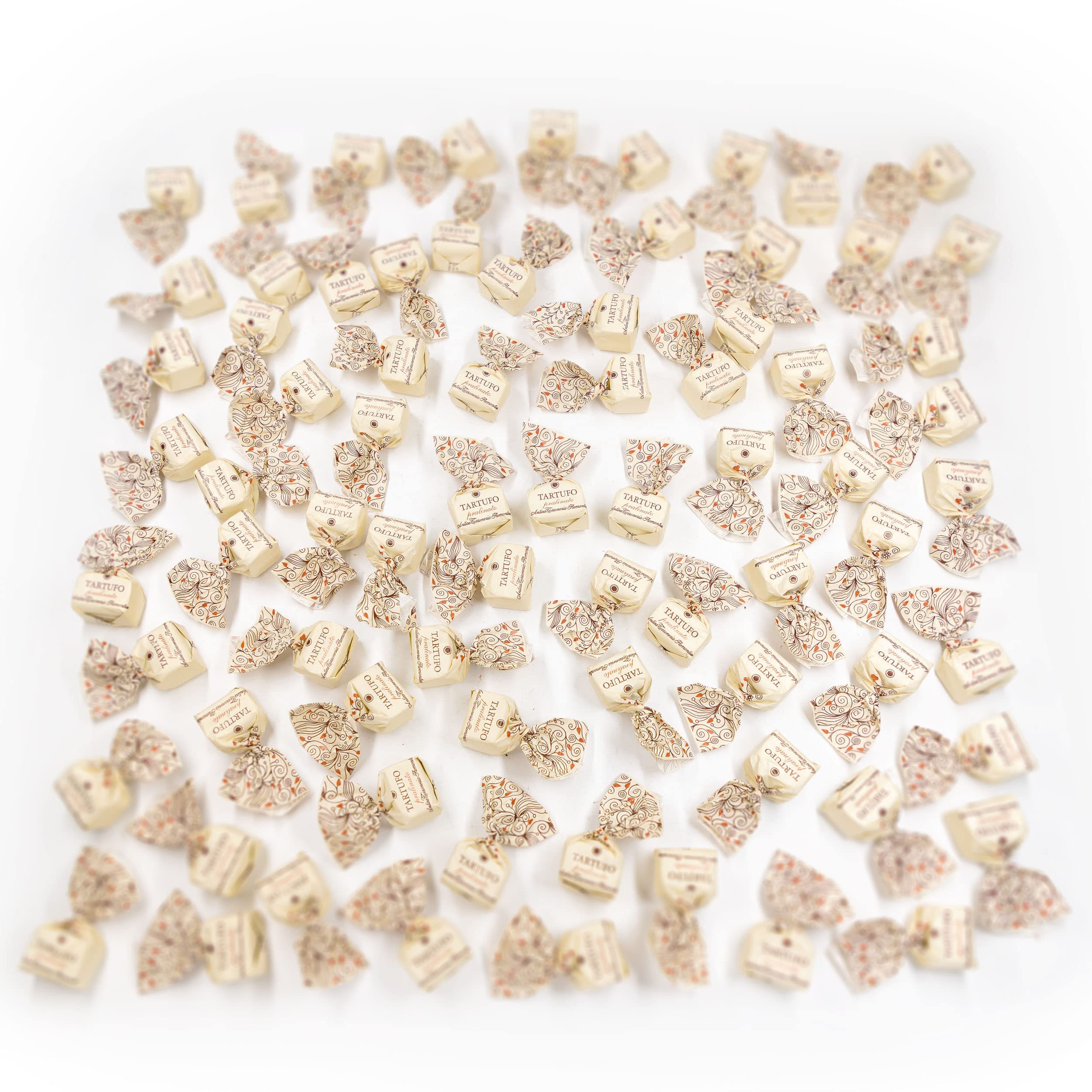 GUSTONE. Tartufi dolci pralinato | 70 Stück je 14g | Antica Torroneria Piemontese | Trüffel-Praline Zartbitterschokolade und Torrone Stückchen | 1kg Großpackung als Geschenk