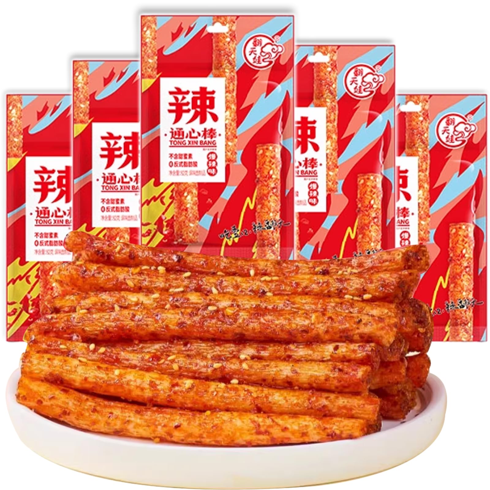 Amazon | YAYAMIYA ラーティアオ 辣条 中国 お菓子 翻天娃辣条 [大容量
