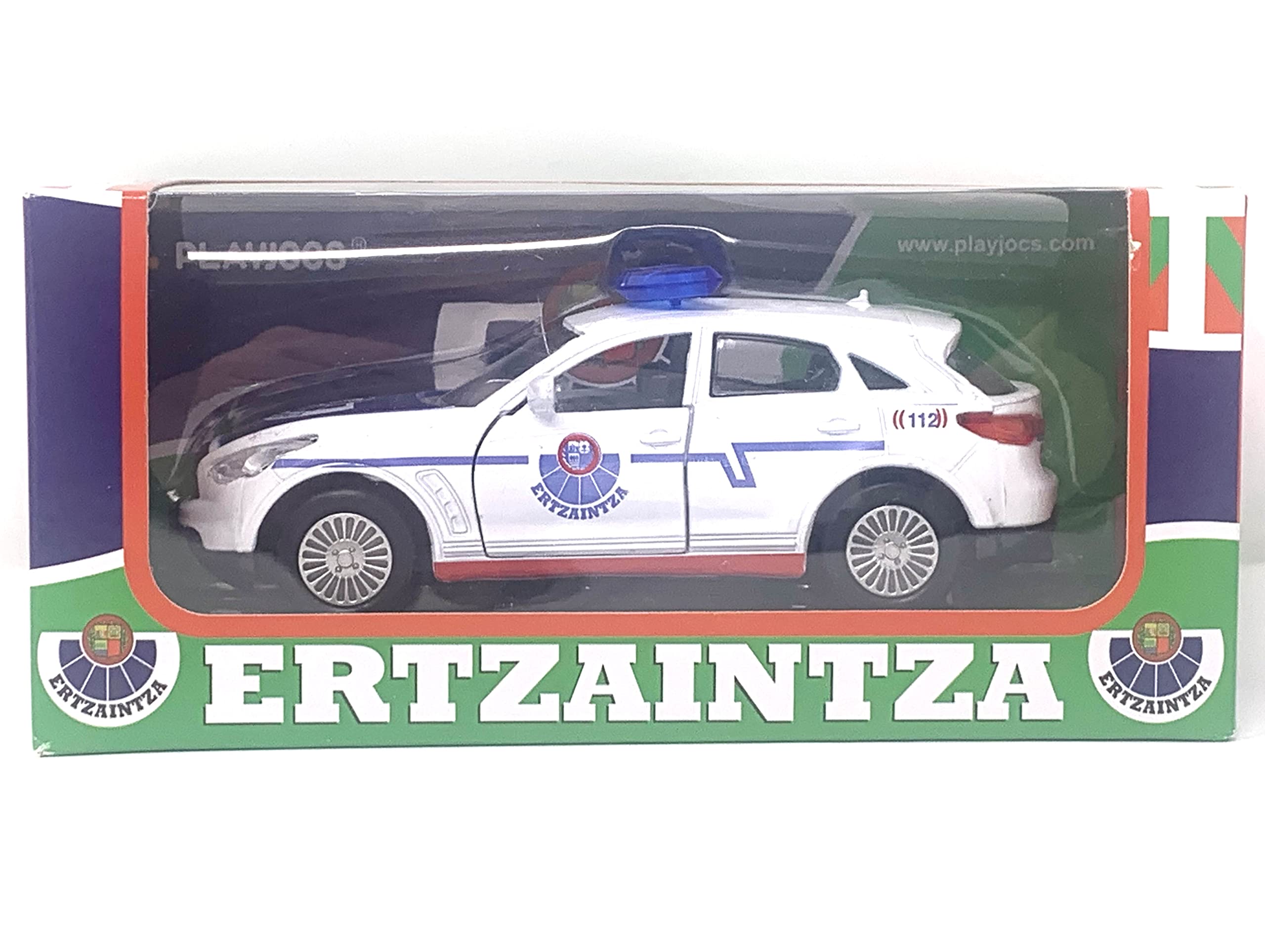 PLAYJOCS GT-8074 Helicóptero Ertzaintza – Vehículo De Metal Con Partes De Plástico, Juguete De Colección Para Niños Y Coleccionistas, Medidas 16,5x7x6 Cm Helicóptero Escala 16.5 Cm