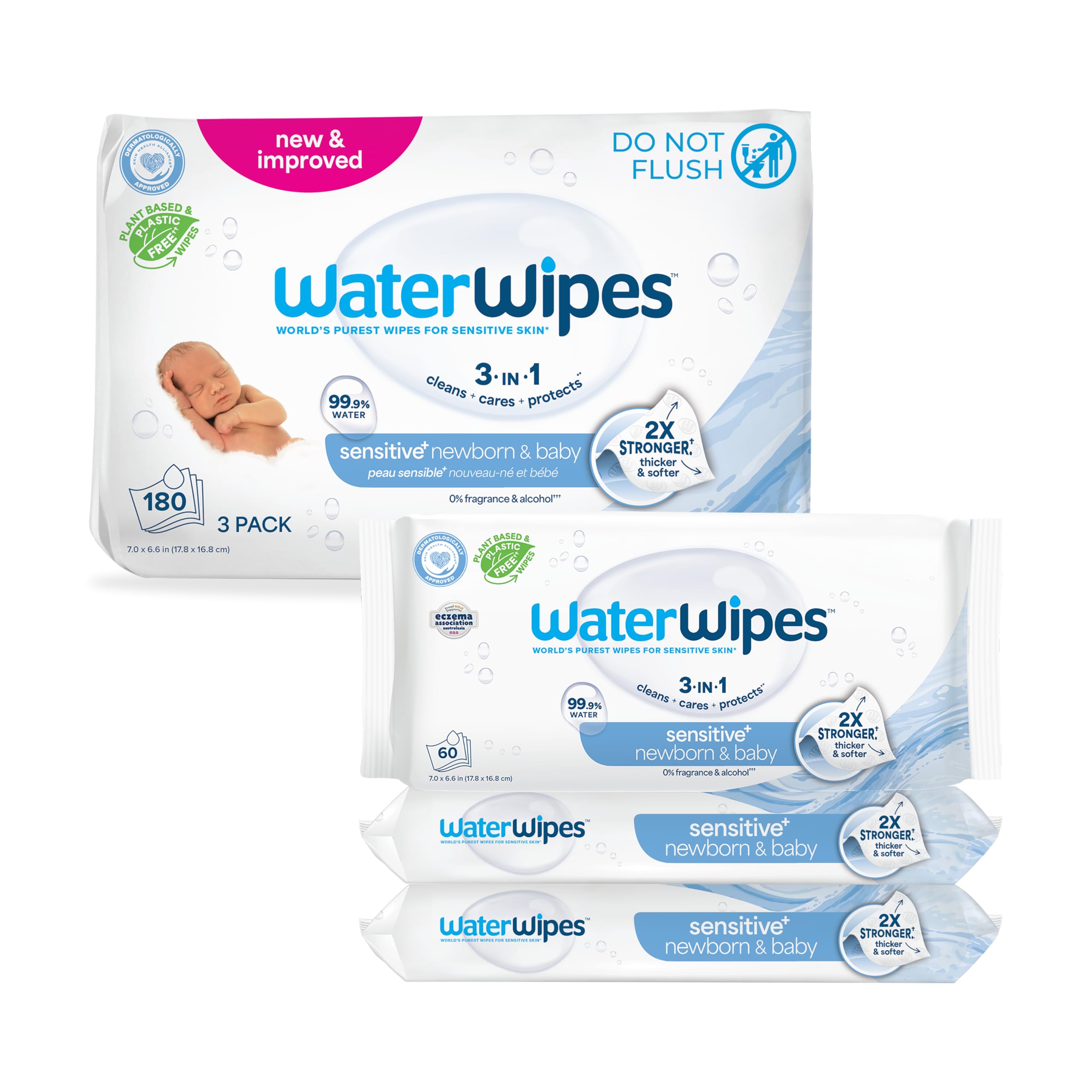 WaterWipes Sensitive+ 180