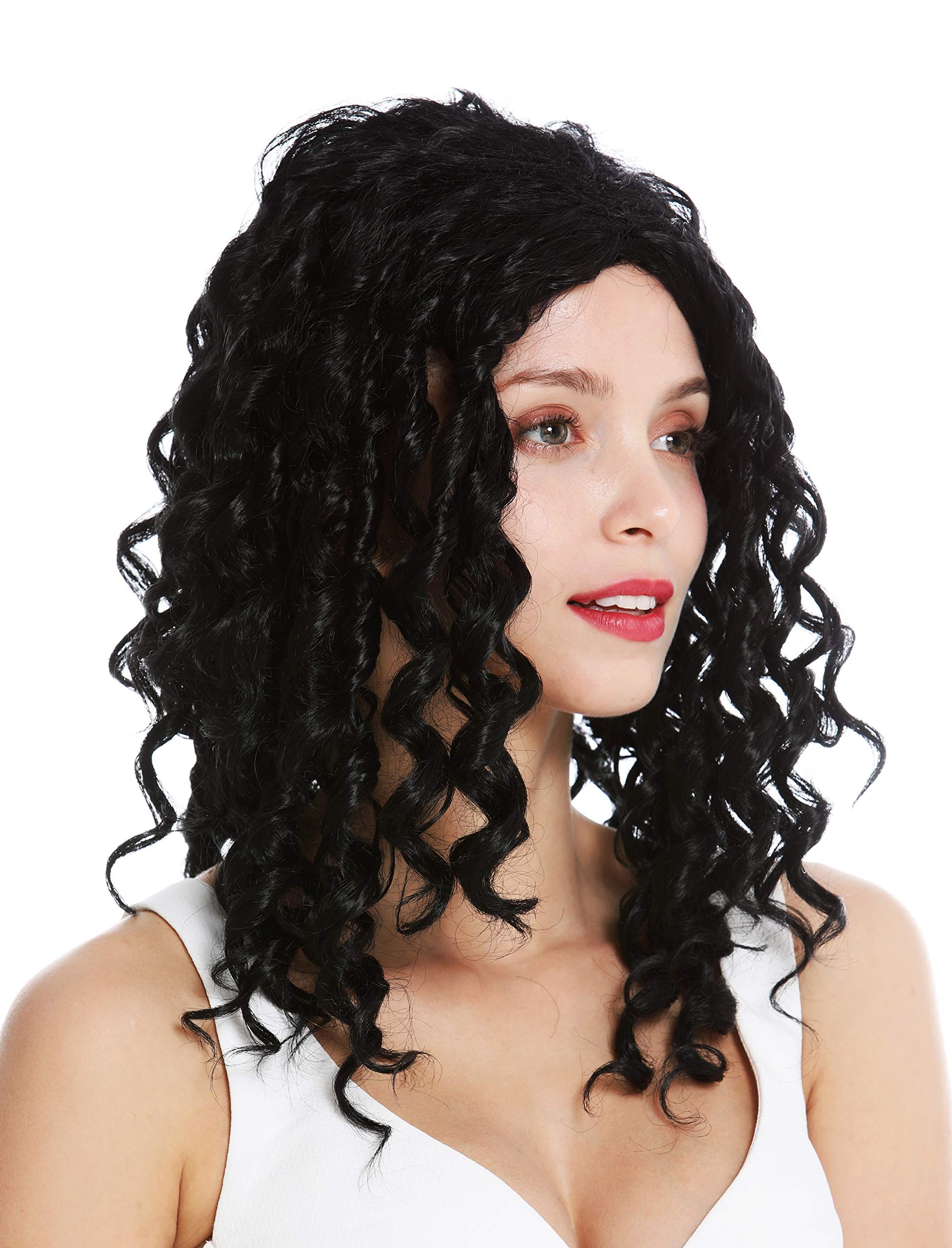 WIG ME UP - ZM-1622-1 women's quality wig long middle parting curly corkscrew curls black, deep black, Länge: ca. 50 cm - Image 2