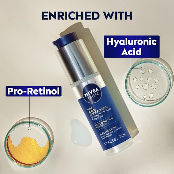 NIVEA MEN Age Defense Revitalizing Hydro Gel with Q10, 1.7 FL OZ